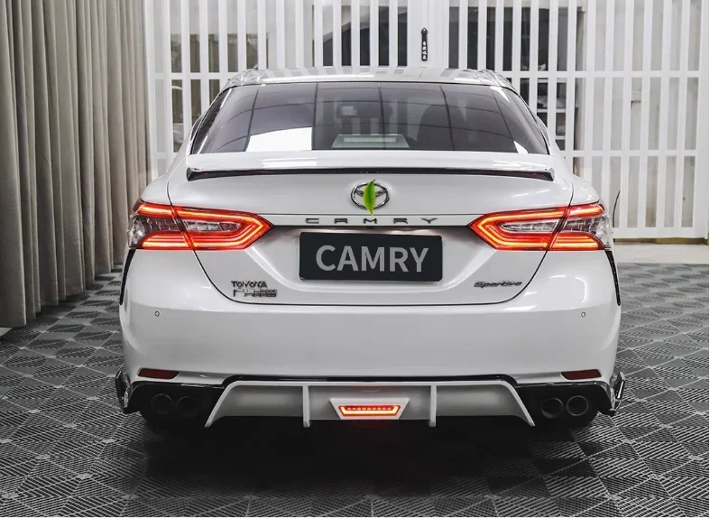 Черный бампер ABS для Toyota Camry 2018 2019 2020 2022 2023 передняя губа задний диффузор спойлер