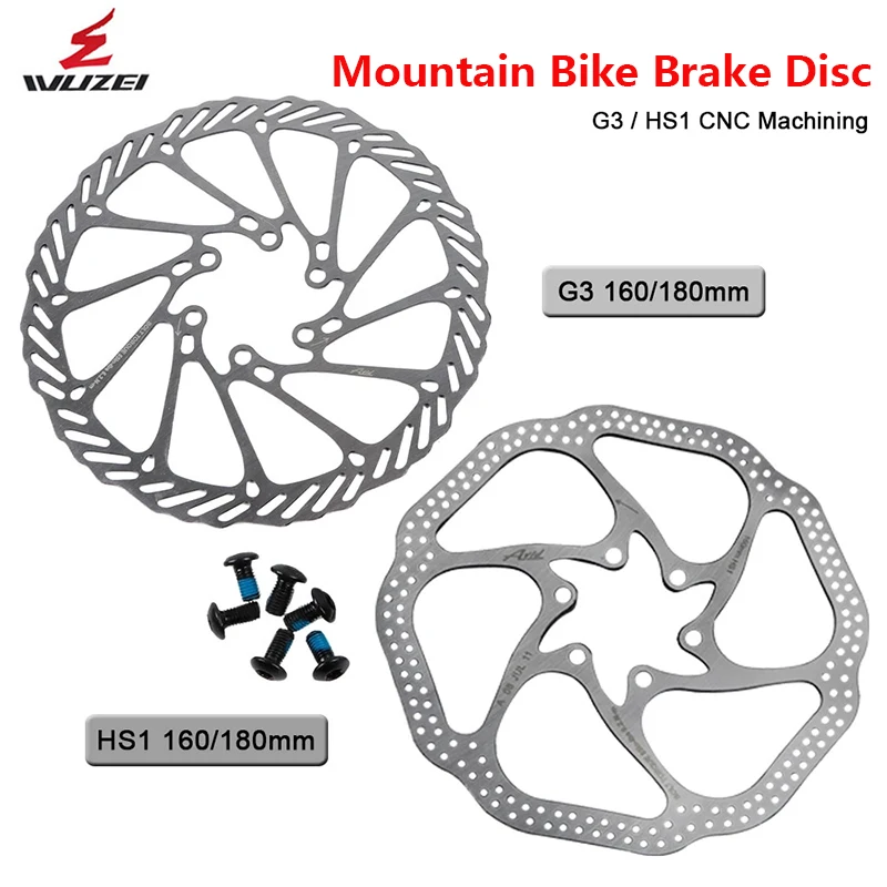 160mm/180mm/203mm 6 Inches Stainless Steel Rotor Disc Brake For MTB Mountain Road Cruiser Bike Parts
