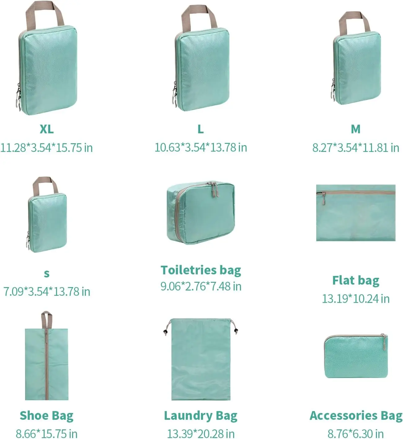 9 pcs Compression Packing Cubes for Suitcases Travel Compression Bags for Packing Suitcase Organizer Bags Set Travel Accessories