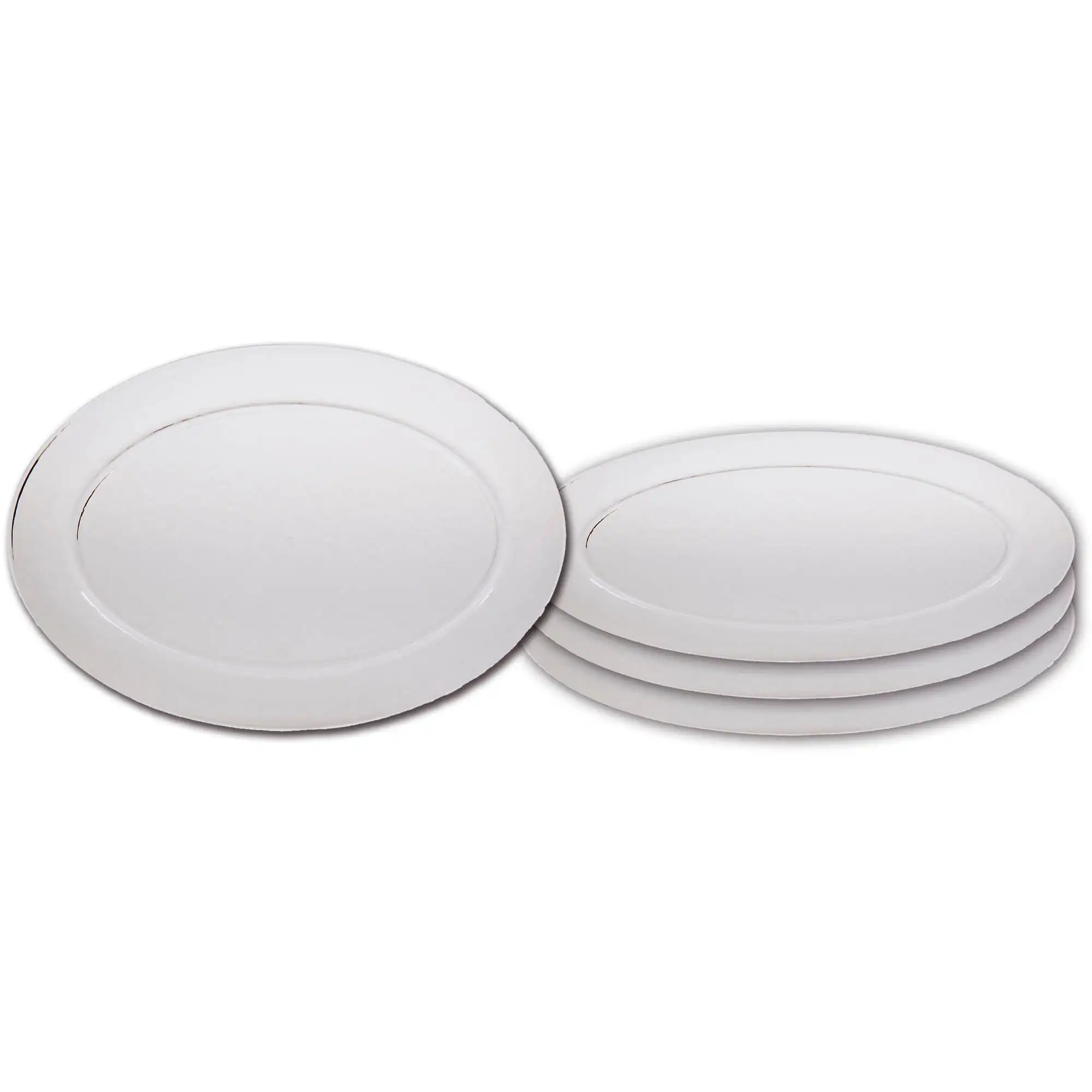 

Clear Oval Platters with Hammered Texture, Set of 4