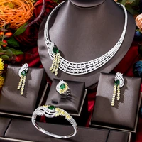 missvikki new gorgeous exclusive dubai african necklace earrings bracelet ring 4pcs female bride wedding banquet jewelry set