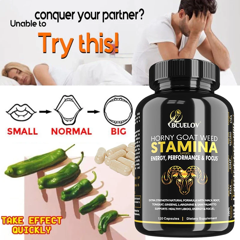 

Bcuelov Advanced Horny Goat Weed Extract, Maca Root, Ginseng, Saw Palmetto, Immunity, Stamina, Energy, Testosterone Supplements