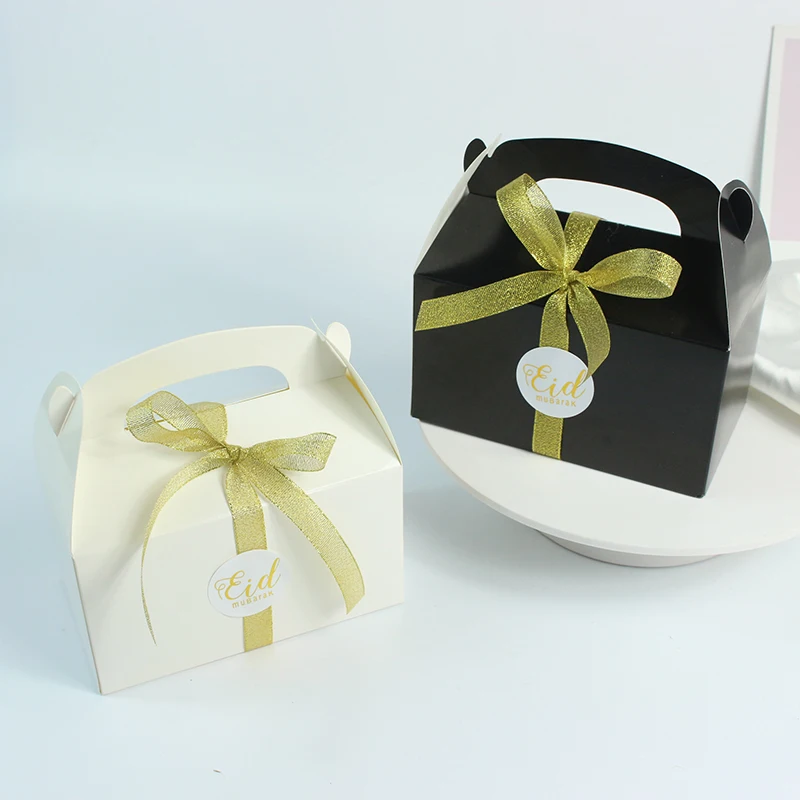 eid mubarak gift box Party Favors eid mubarak decoration ramadan 2022 Portable Cake Box ramadan Gift Box Packaging 5/10/20pcs