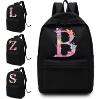 canvas backpacks women shoulders school bag pink letter printing casual backpack designer laptop backpack unisex sport bags