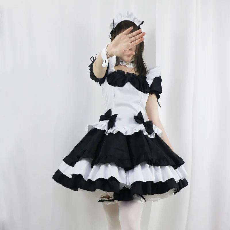 

Christmas Cosplay Lolita Princess Skirt Game Costume Miracle Warm Black and White Sexy Maid Dress Japanese Students Cute Anime