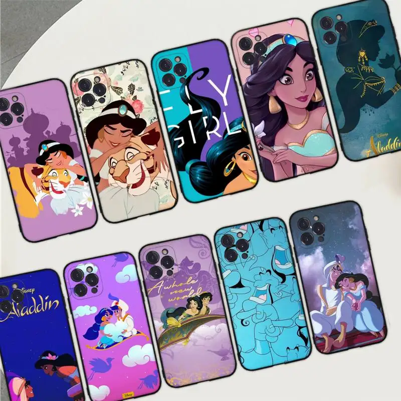 

Disney Alladin Phone Case Silicone Soft for iphone 14 13 12 11 Pro Mini XS MAX 8 7 6 Plus X XS XR Cover