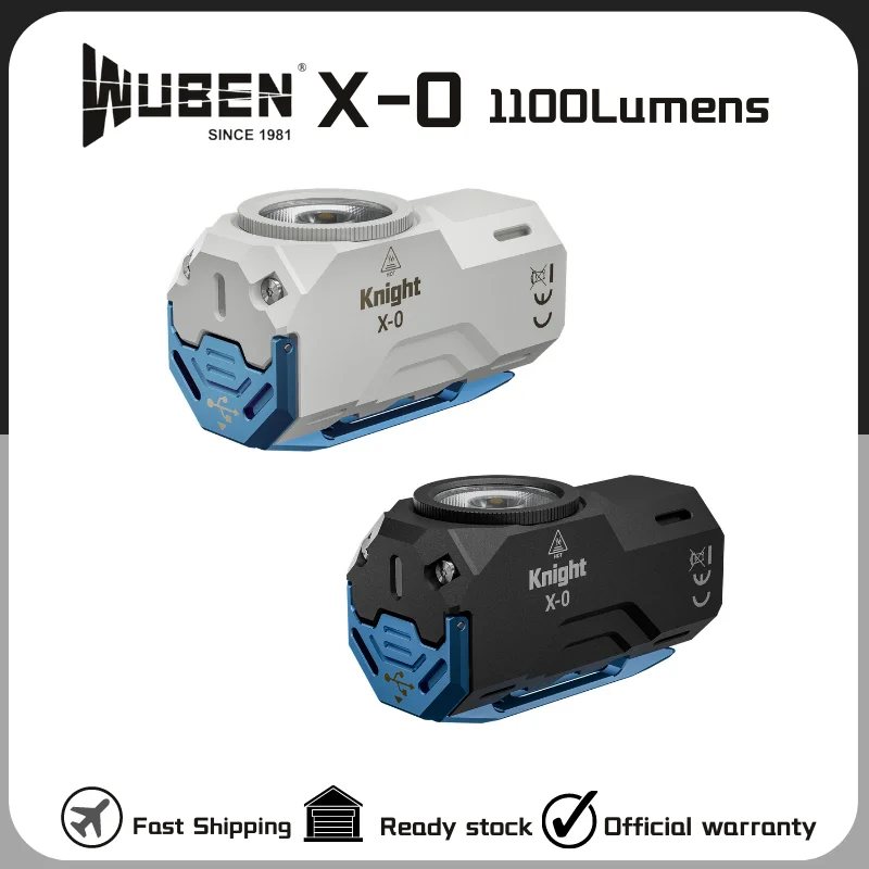 WUBEN X-0 Knight Type-C Rechargeable Flashlight 1100Lumens Innovative 3-in-1 Button Small & Portable  With Magnetic