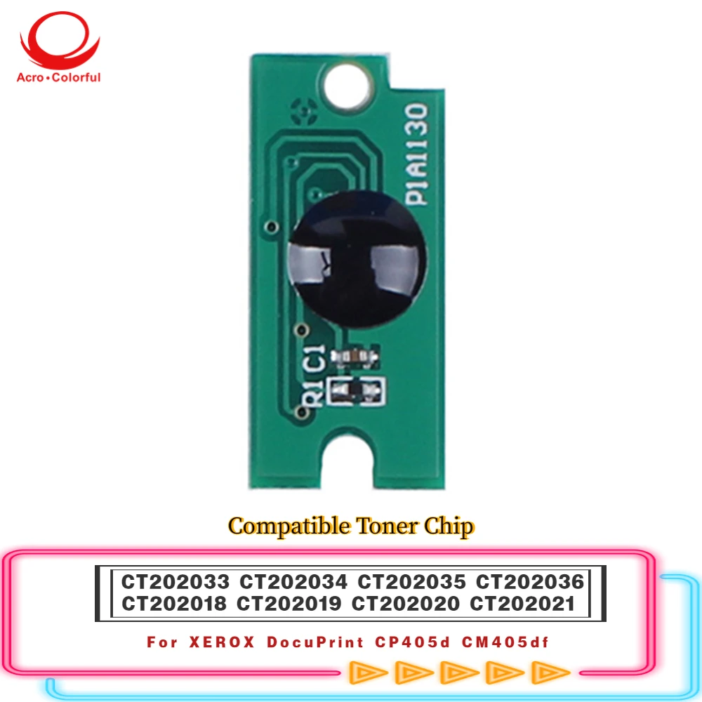

5 Set CT202033 CT202034 CT202035 CT202036 Toner Reset Chip Apply to XEROX DocuPrint CP405d CM405df Printer Copier Cartridge
