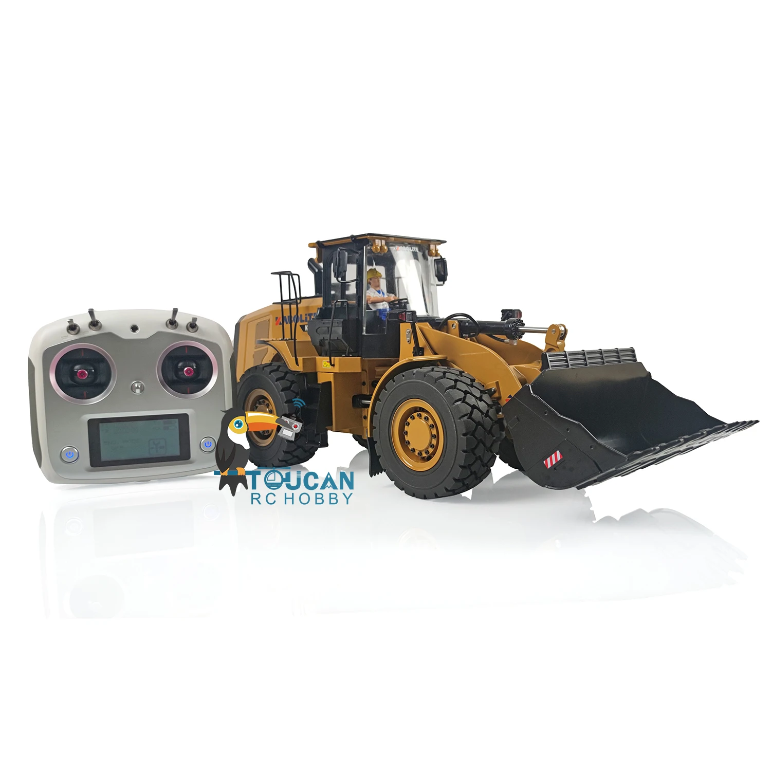 

HUINA Metal Kabolite K966 1/16 Hydraulic RC Loader Assembled Yellow Painted RTR RC Car Model Outdoor Toys Boys Gift TH19405-SMT7