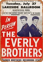 12 x 16 inches metal vintage funny tin sign 1965 everly brothers in minnesota