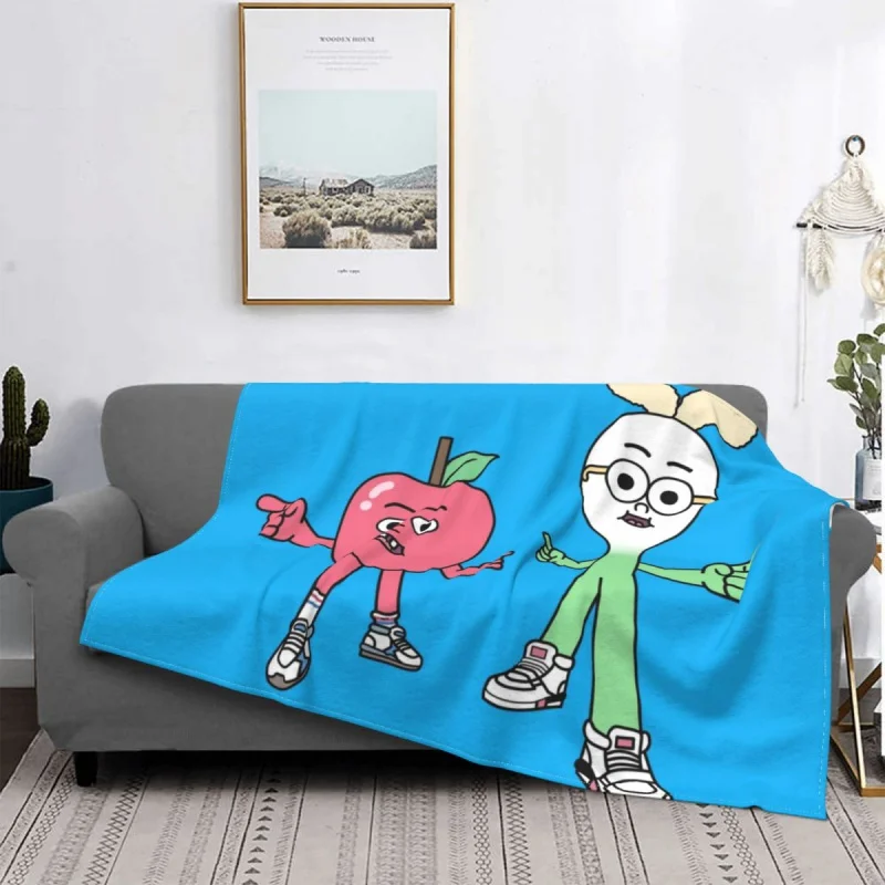 

Одеяло с яблоком и луком, Фланелевое весенне-осеннее пушистое унисекс одеяло, толстые одеяла для кровати, дивана, путешествия, офиса