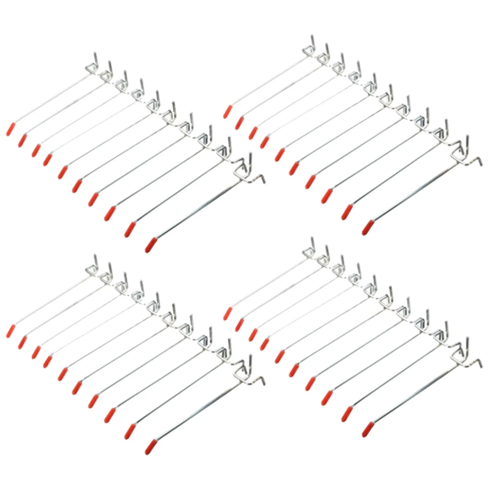 

40Pcs Single Pegboard Hooks 150mm Board Slat Shop Peg Fits 25mm
