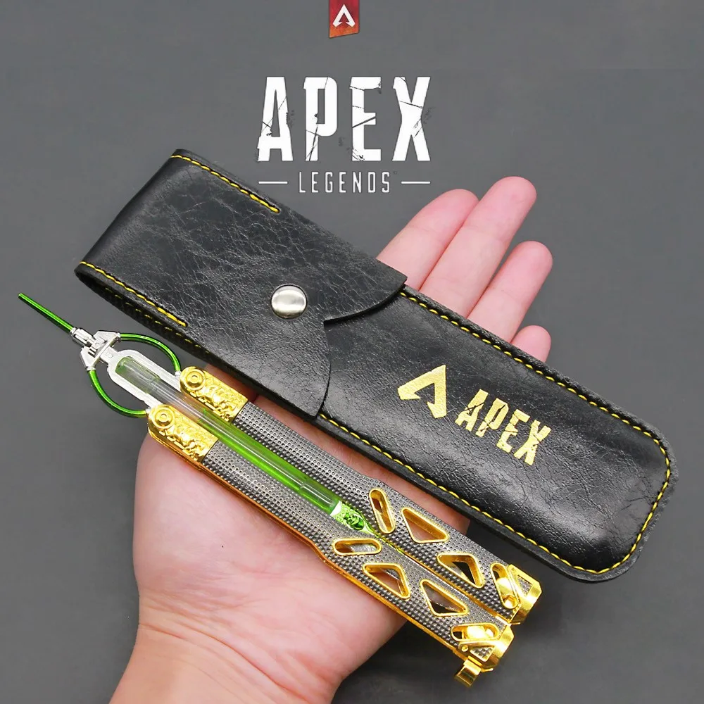 Apex Legends Heirloom Octane Heirloom Butterfly Knife Liquid Stim Injector Swords Katana Game Keychain Weapon Model Children Toy images - 6