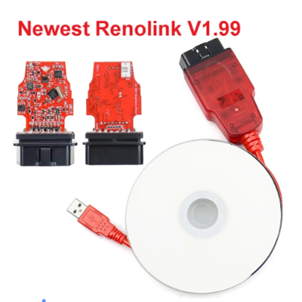 

Newest Renolink v1.99 OBD2 Diagnostic Cable for Renault ECU Programmer Key Coding Airbag Reset