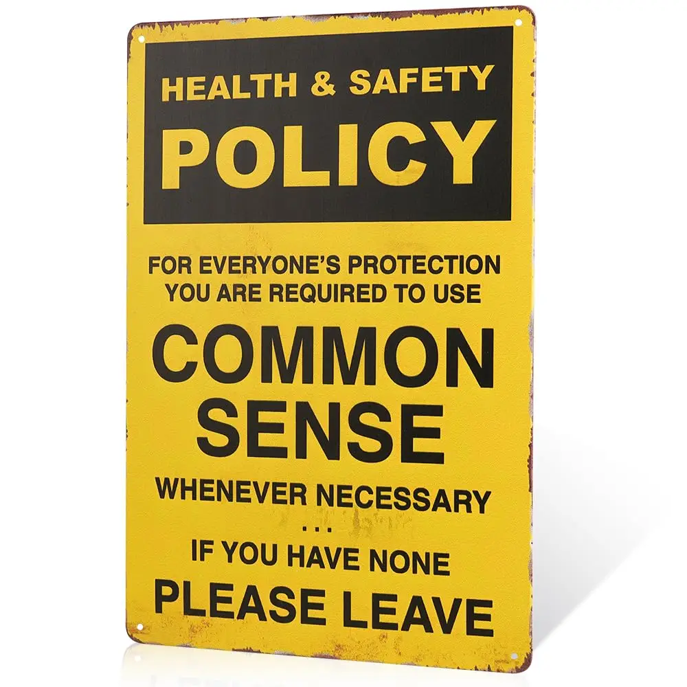 Плакат с металлической табличкой для здоровья и безопасности дома офиса ванной