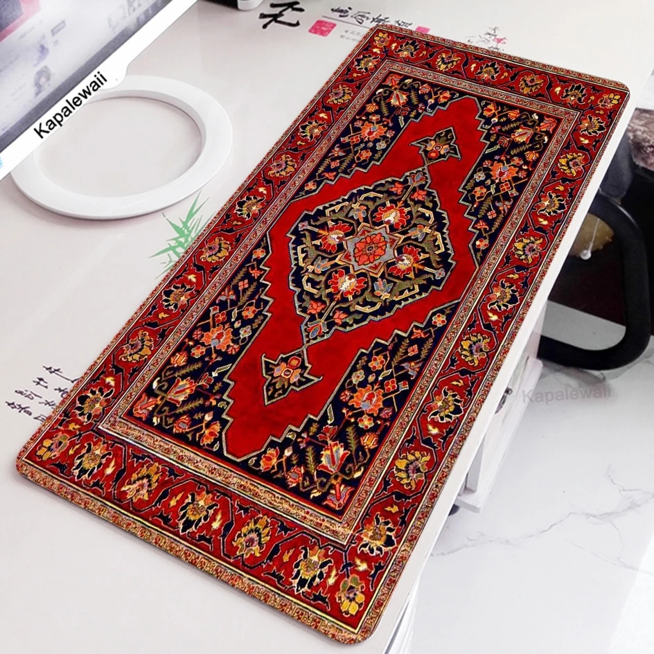 

Large Mousepad Persian Rug Mouse Pad Home Office Table Carpet Laptop Desk Mat Speed Lock Edge Mouse Mat Rubber Keyboard Pads