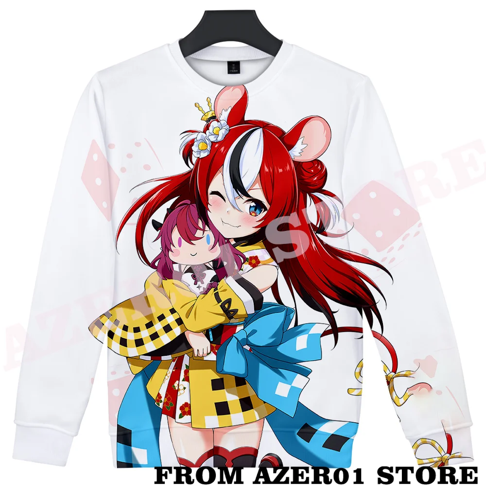 

HOLOLIVE VTuber Hakos Baelz Bae Whatabae Merch с круглым вырезом и 3D принтом, Осень-зима, мужские/женские повседневные милые толстовки с капюшоном