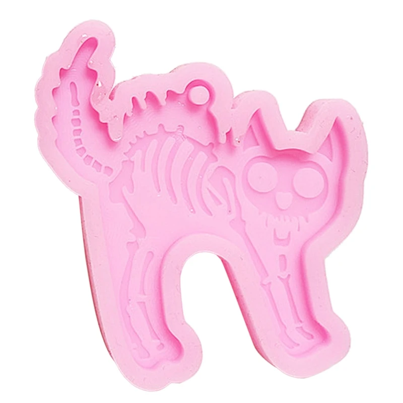 

2 Pcs Skeleton Keychain Epoxy Resin Mold Handmade Pendants Silicone Mould