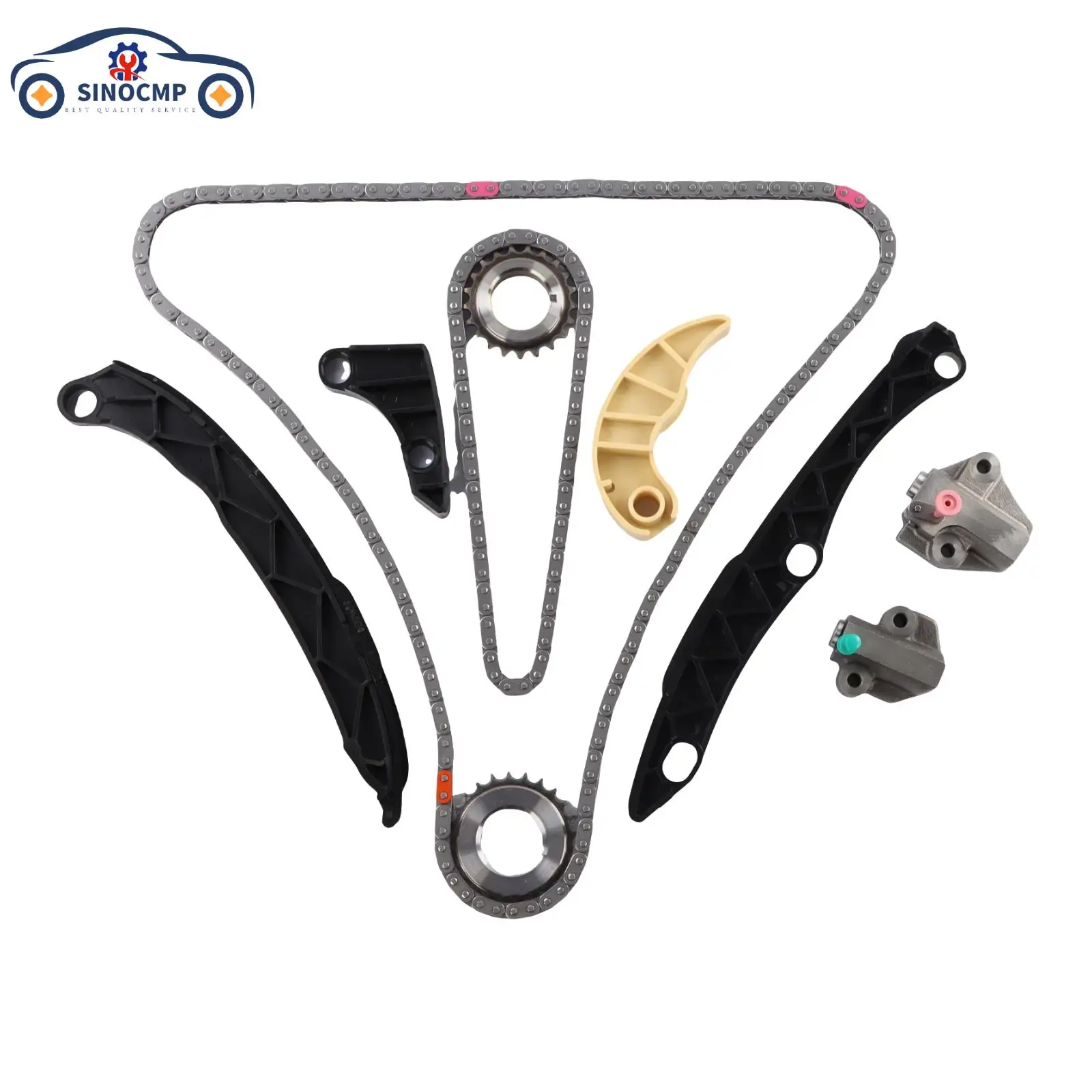 Фото SINOCMP 1 комплект цепи ГРМ, масляный насос, шестерня для HYUNDAI KIA SONATA OPTIMA G4KH G4KC 2,4 л, новый №2