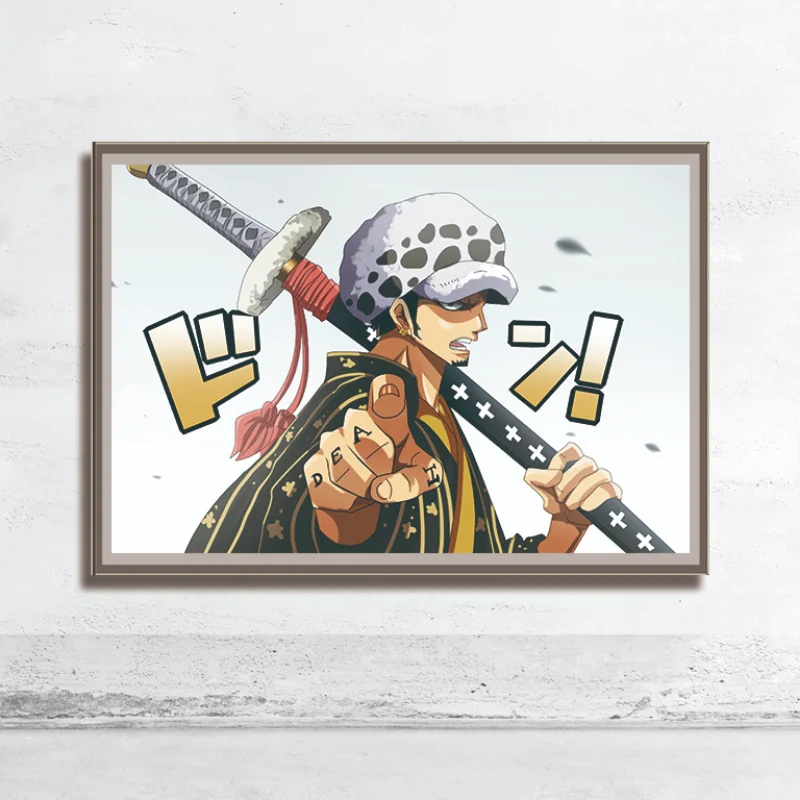 

Japanese Anime One Piece Trafalgar Law Eustass Kid Home Decorative Wall Stickers Anime Posters Poster and Prints Bar House Decor