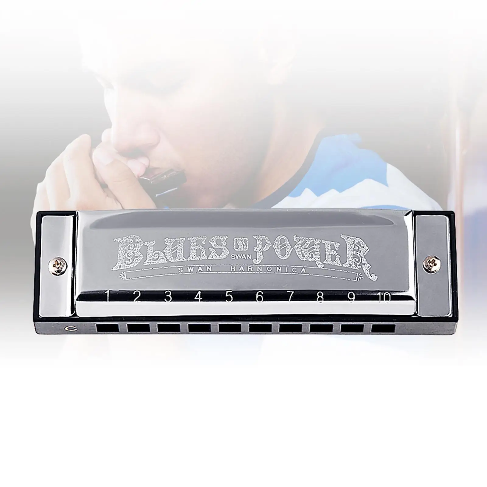 Портативная гармоника с коробкой для хранения 10 бортов C Ключ 3 октавы ротовой