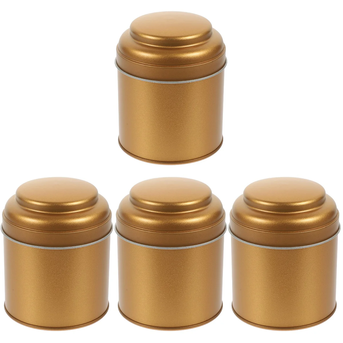 

4 Pack Small Cookie Tins Sugar Bowl Lid Airtight Tea Storage Jar Cookie Containers Lids Tea Tin Can Tea Bag Loose Leaf Tea Tins