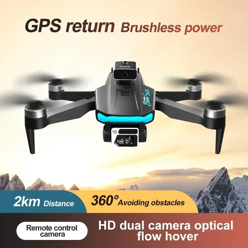 

New GPS 8K Professional HD Dual Camera S132 Pro 5G Drone WIFI Obstacle Avoidance FPV Brushless Motor RC Quadcopter Dron Toy