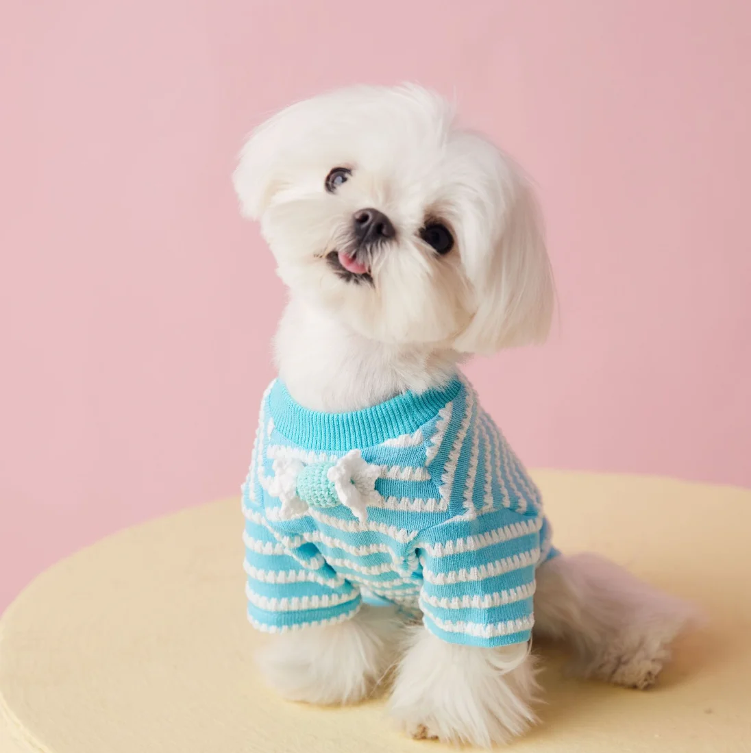 

Striped T-shirt for dog and cat, short sleeve, breathable, cute, summer