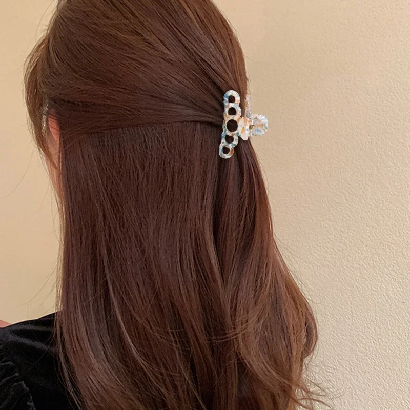 Заколка-краб геометрической формы 6 цветов