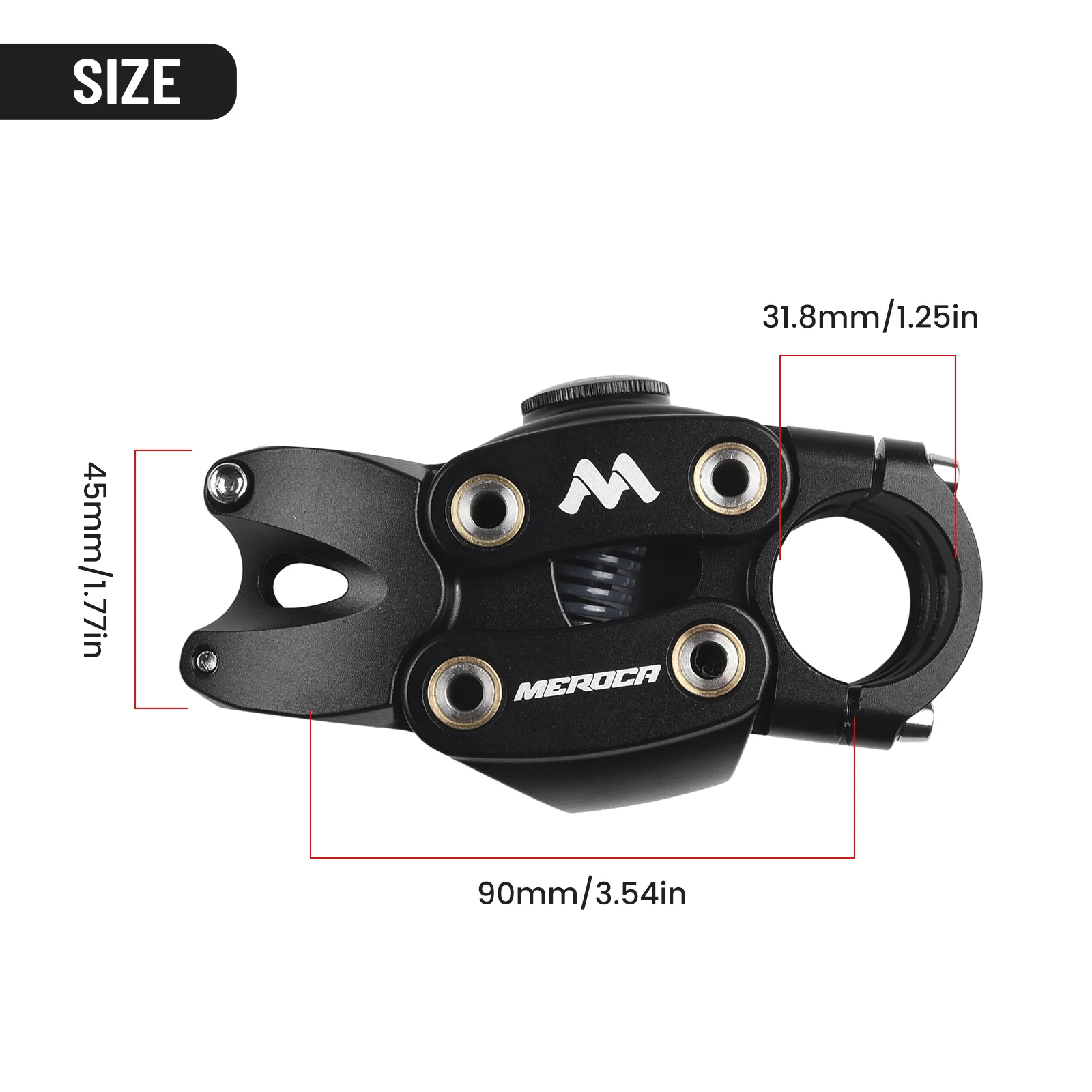 

Practical High Quality Nice Bike Stem Tools Parts Accessories Black Main Aluminium Alloy Useful 90MM About 450g/set