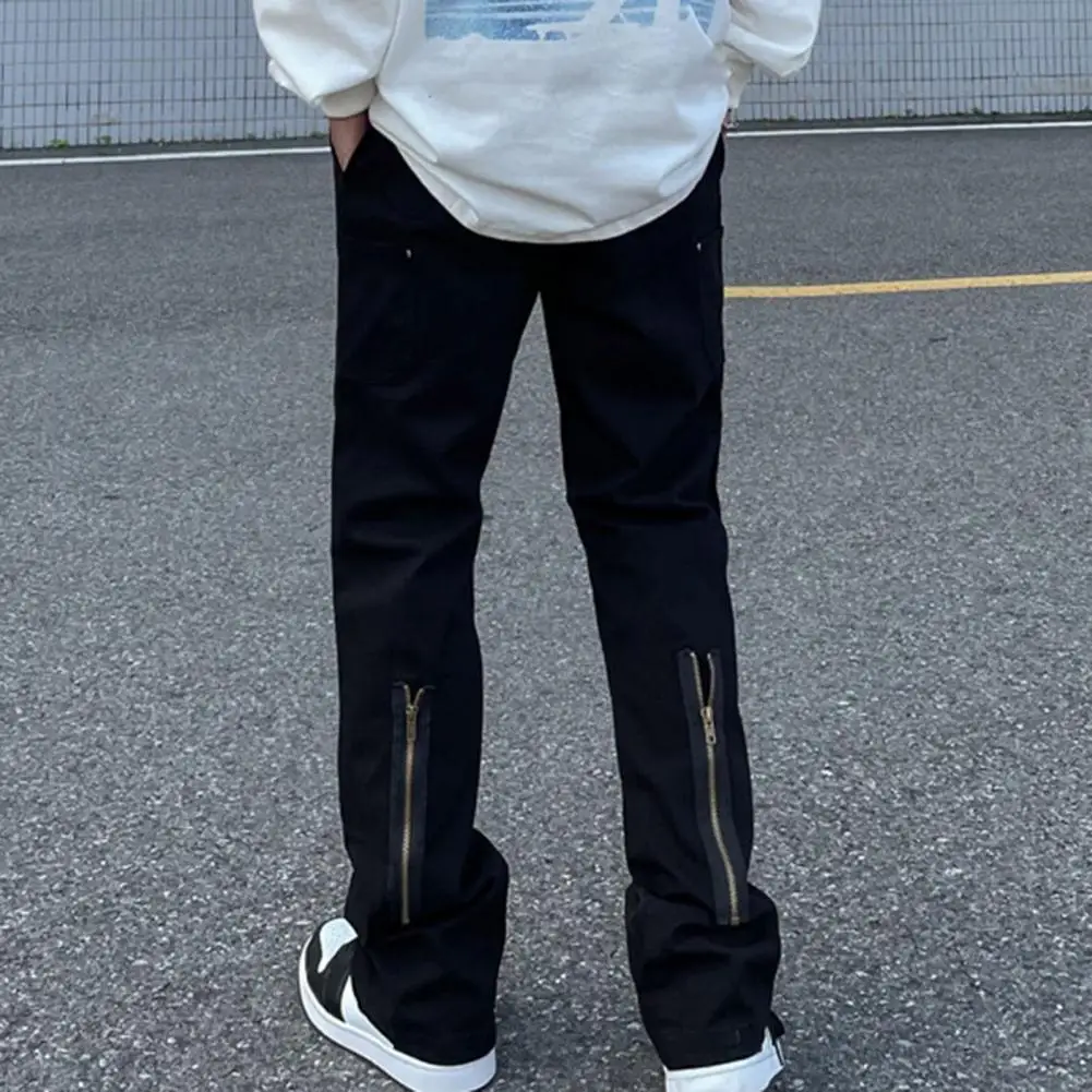 

Cool Retro Elastic Waist Men Pants Plus Size Cargo Pants Straight for Work