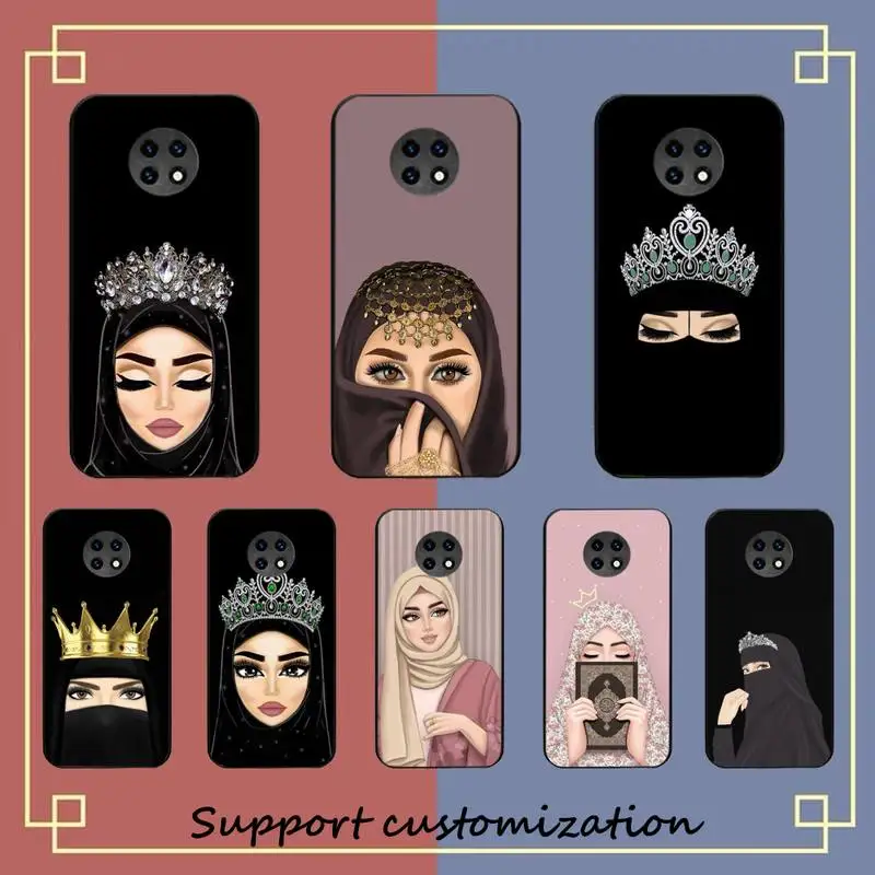 

Woman In Hijab Face Muslim Islamic Girl Phone Case for Redmi 8 9 9A for Samsung J5 J6 Note9 for Huawei NOVA3E Mate20lite cover