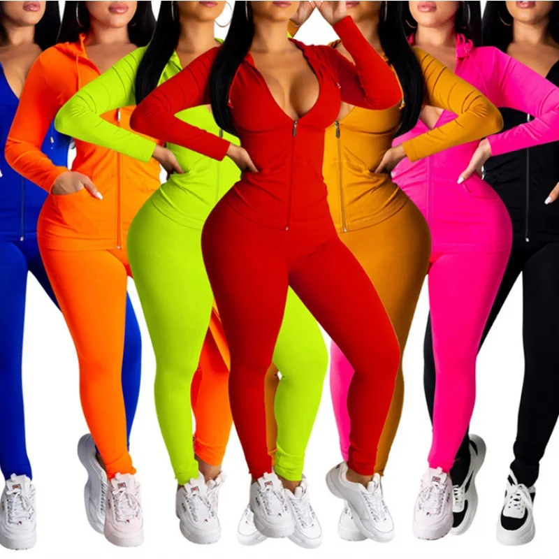 

Женский комплект из двух предметов, однотонный бархатный повседневный комплект из двух предметов с толстовкой и брюками на молнии, Модная элегантная спортивная одежда с длинным рукавом, 2022