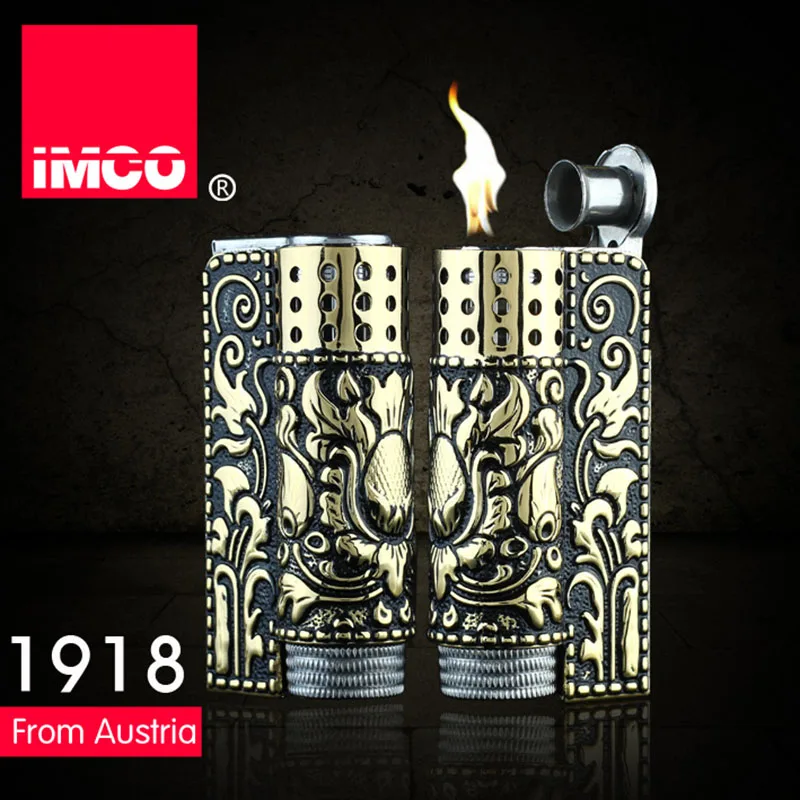 

Collection Austrian Kerosene Cigarette lighter IMCO Stainless Steel Kerosene Grinding Wheel Lighter smoking Suitable for gift