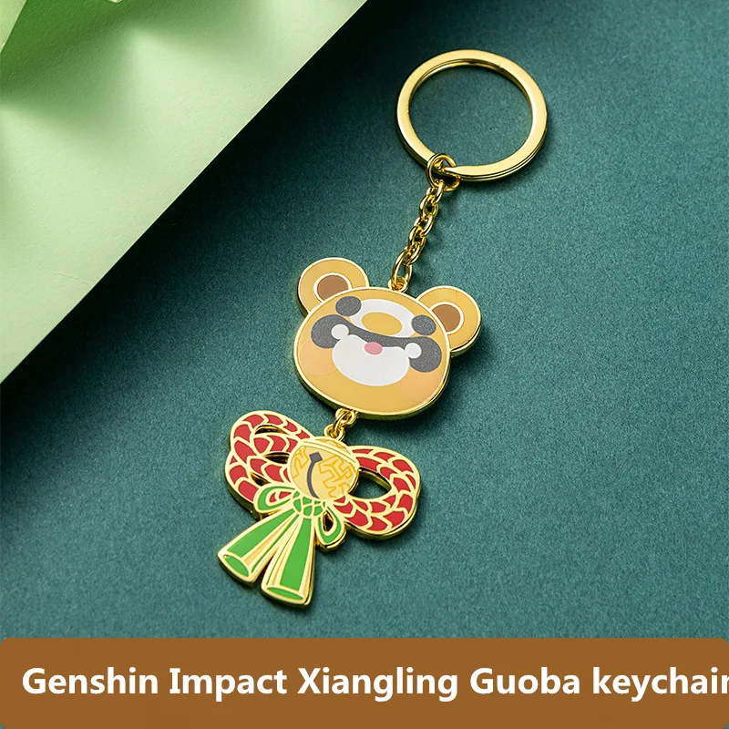

Брелок для ключей Genshin Impact Guoba Xiangling, реквизит в виде костюма из аниме, крутой подарок для любителей Otaku