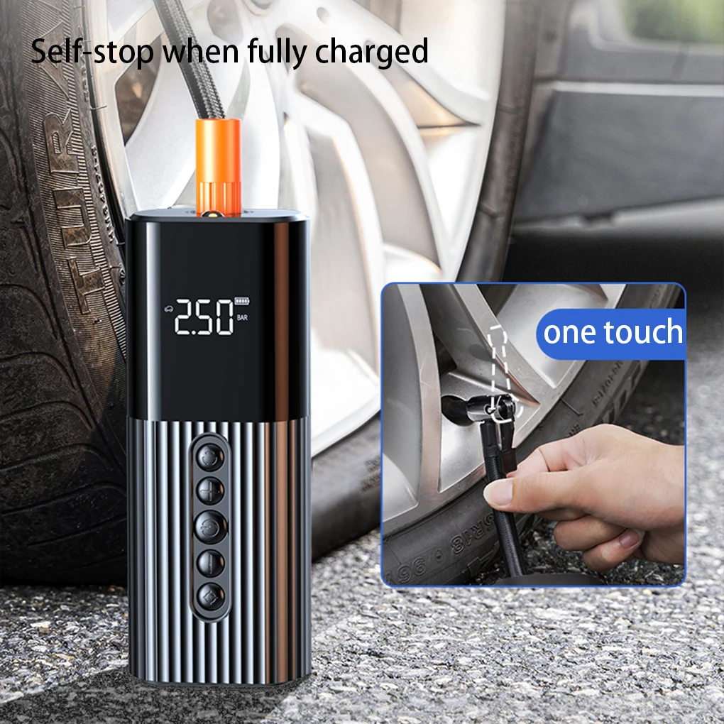 

Беспроводной надувной насос, портативный Электрический воздушный насос для автомобиля, мотоцикла, умный автомобильный воздушный компресс...