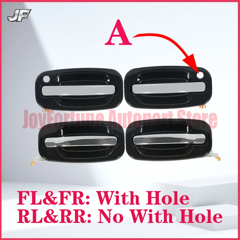 

JF для Chevrolet Avalanche Silverado Tahoe GMC Sierra Yukon Cadillac Escalade 00-06 Внешняя дверная ручка передняя задняя левая правая