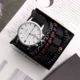 5Pcs/Set Men Watch Gift Box Fashion Men's Sport Quartz Watches Leather Strap Male Vintage beaded Multi-layer Bracelets presents Other Image
