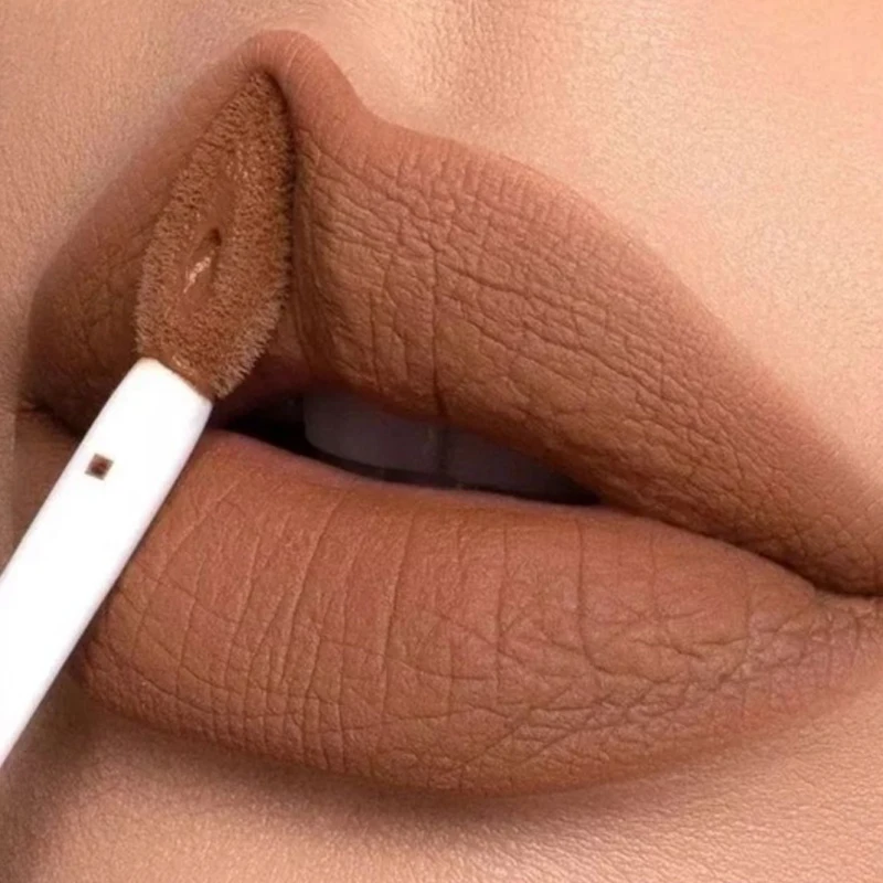 

Long Lasting Velvet Matte Nude Brown Lip Gloss Waterproof Liquid Lipstick Lips Makeup Women Beauty Red Non-stick Cup Lip Gloss