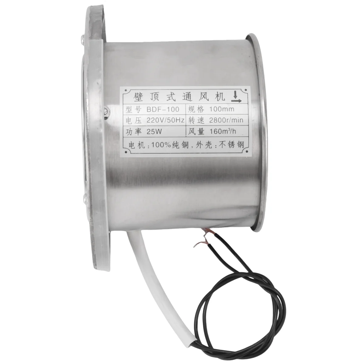 4-дюймовая труба из нержавеющей стали вытяжной вентилятор оконный воздуховод для