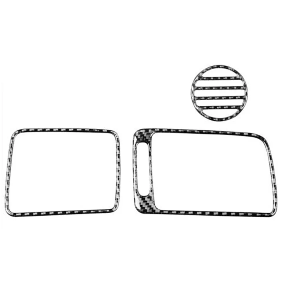 

3Pcs/Set Air Vent Outlet Trim Sticker Black Car Interior Copilot Brand New