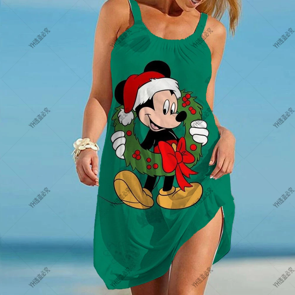 Летнее женское пляжное платье сексуальный купальник с Минни Маус из Диснея