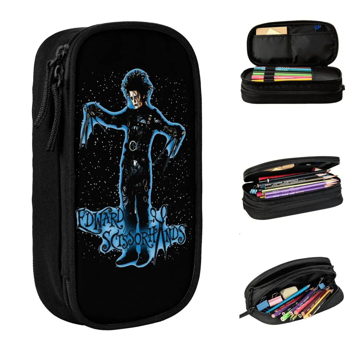 Эдвард ScissorHands черная фоторучка модная сумка для ручек большой органайзер