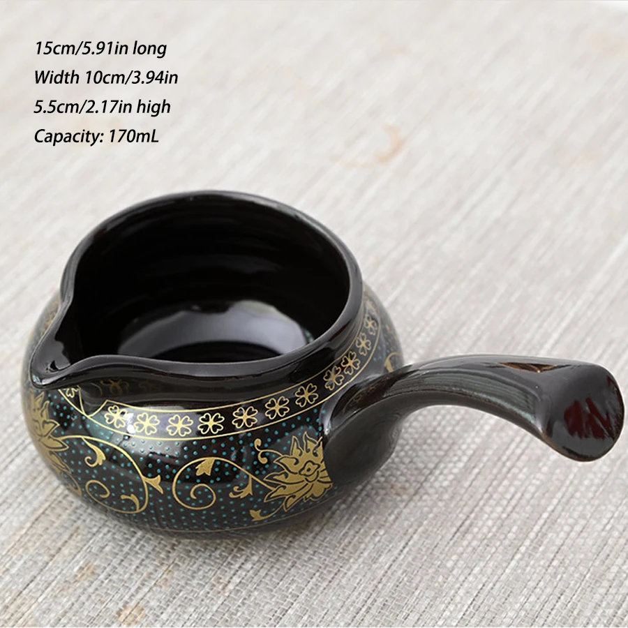 Автоматический Вращающийся Чайный Сервиз С Цветочным Графитом Семейный