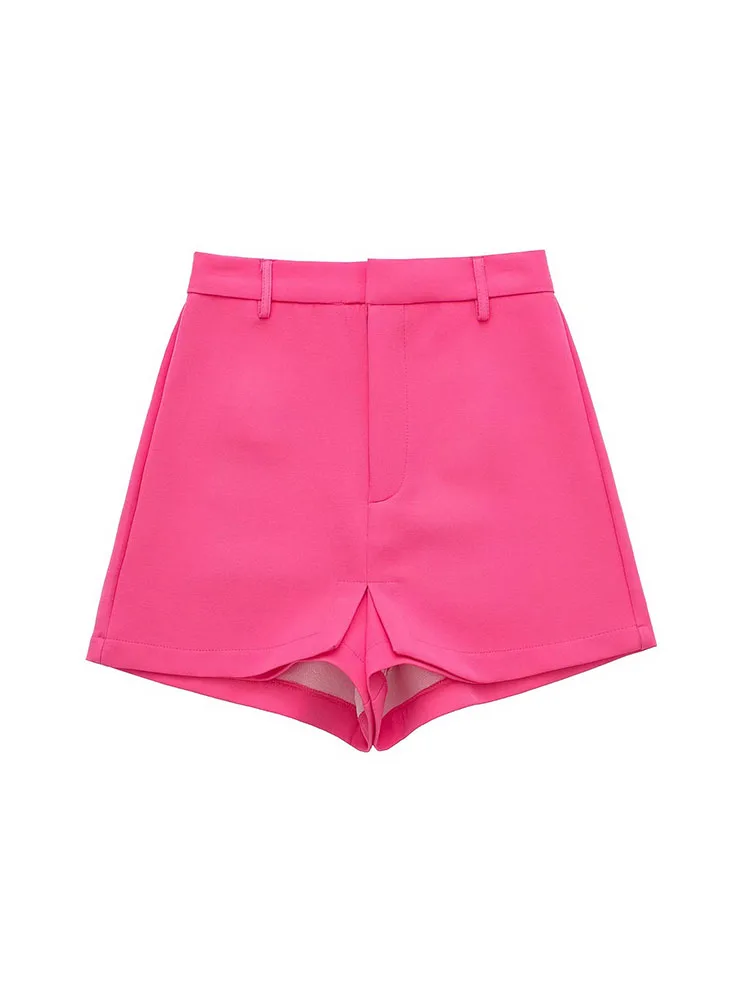 

Women's Summer 2022 New Casual Fashion Chic Slipband Culottes Retro High Waist Slim Straight Wide Leg Loose Solid Color Shorts