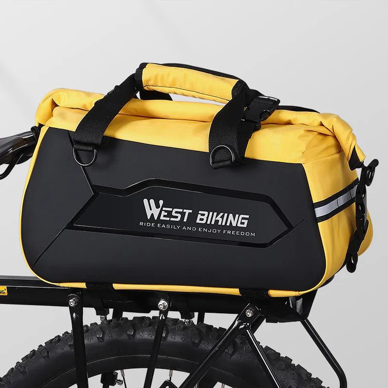 

Bicycle Rear Bag 25L Waterproof Bicycle Trunk Bag Large Capacity Multifunctional Hard Shell TPU Shell Material Tail Bag Gear
