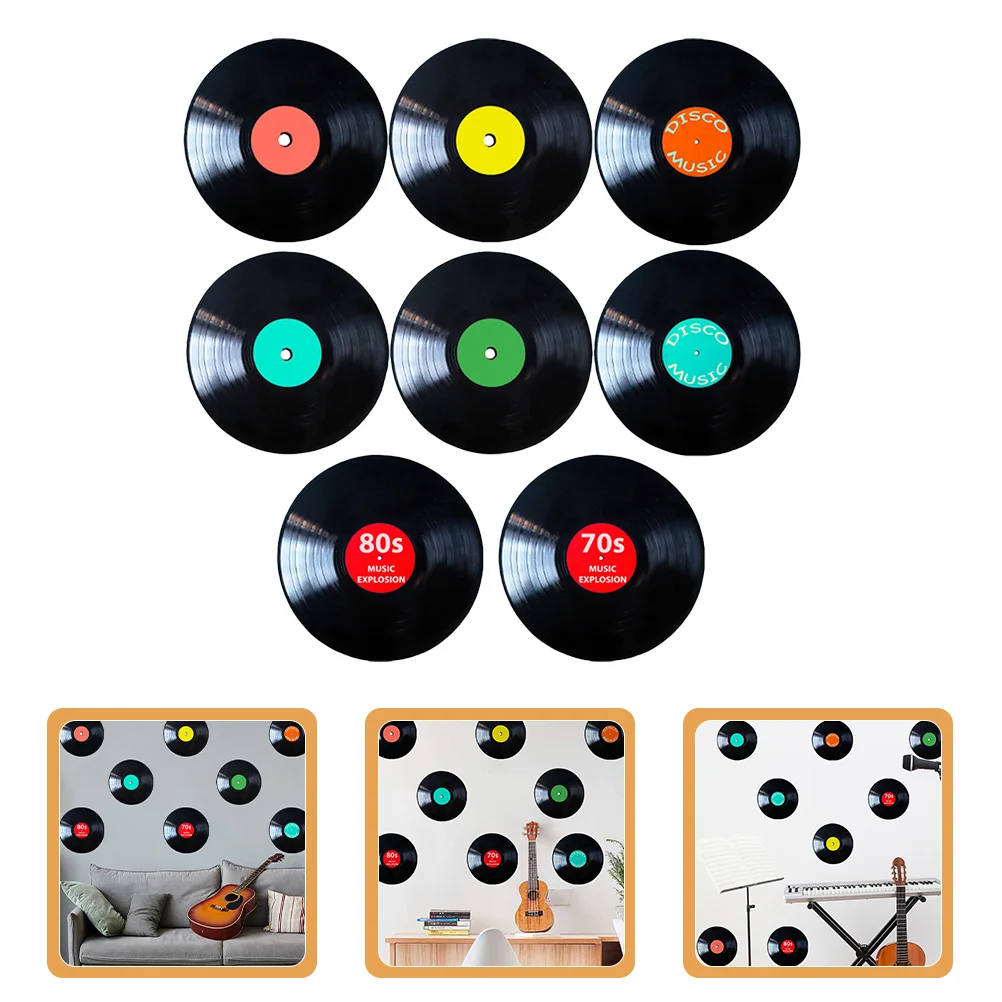 

Adhesive Tape Vinyl Records Wall Sticker Coffee Bar Signs Decor Decorations Wallpaper Music Party Deals Pvc