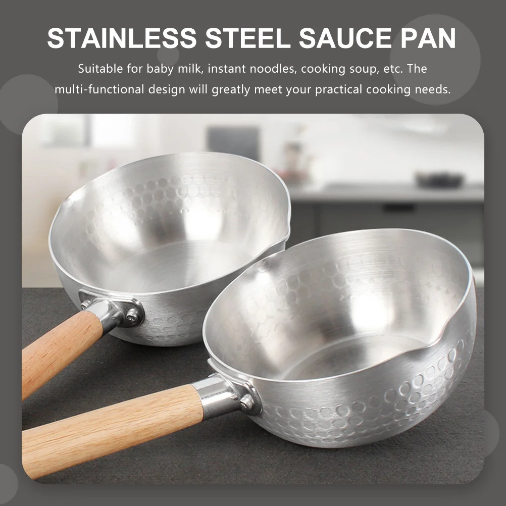 

Pot Pansaucebutter Japanese Stainless Steel Warmer Saucepan Cookware Soup Yukihira Meltingheating Nonstick Noodle Stew Spout