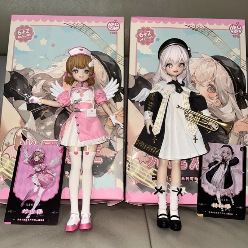 Фото Подлинная световая и кошмарная слепая коробка Bjd, милая кукла Kawaii, экшн-фигурка, декор для рабочего стола, милые игрушки, подарок для девочки №4