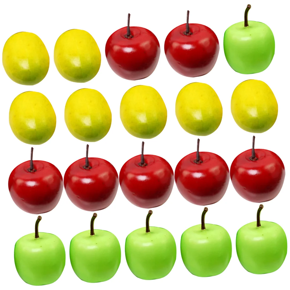 

90 Pcs Simulation Apple Mini Apples Ornament Decorative Simulated Fruits Props Farmhouse Decorations Foam Photography Faux